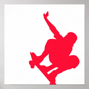 Roter Skater Poster