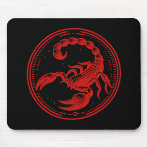 Roter Skorpion Astrologie Sternzeichen Skorpion Mousepad
