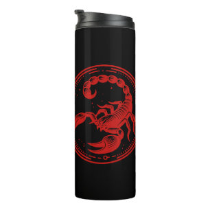 Roter Skorpion Astrologie Zodiac Sign Skorpio Thermosbecher