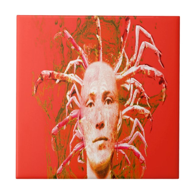 Roter Skorpion Fliese (Vorderseite)