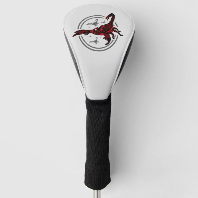 Roter Skorpion Golf Headcover (Vorderseite)