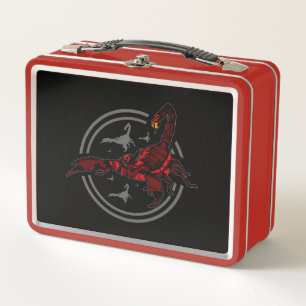 Roter Skorpion Metall Brotdose