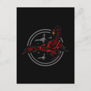Roter Skorpion Postkarte
