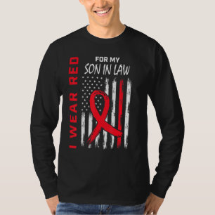 Roter Sohn Schwiegersohn Herzkrankheit Awareness F T-Shirt