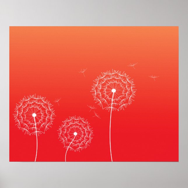 Roter Sonnenleuchter im Frühling Poster (Vorne)