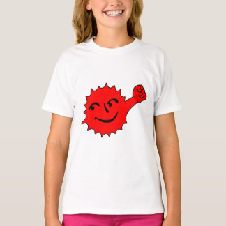 Roter Sonnenspielzeugmaskottchen T-Shirt