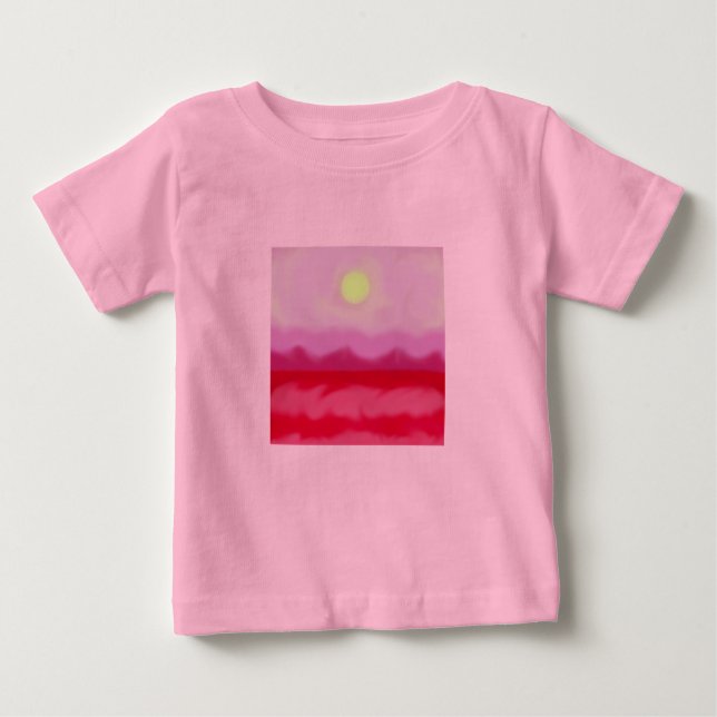 Roter Sonnenuntergang Baby T-shirt (Vorderseite)