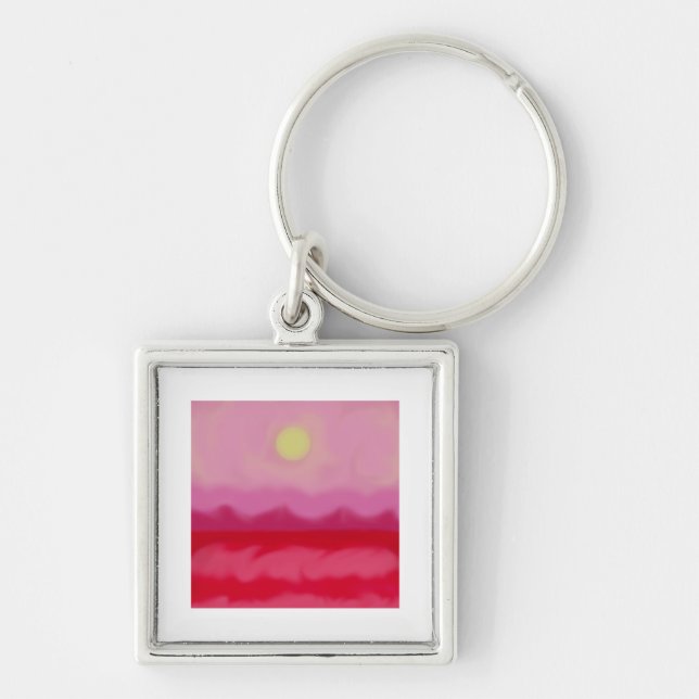 Roter Sonnenuntergang Schlüsselanhänger (Vorne)