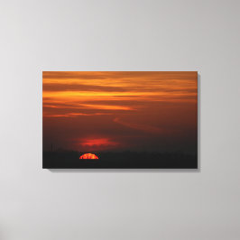 Roter Sonnenuntergang über dem Mittleren Westen Leinwanddruck