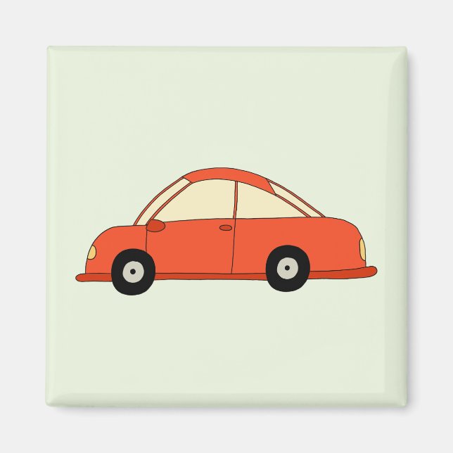 Roter Sportwagen Magnet (Vorne)