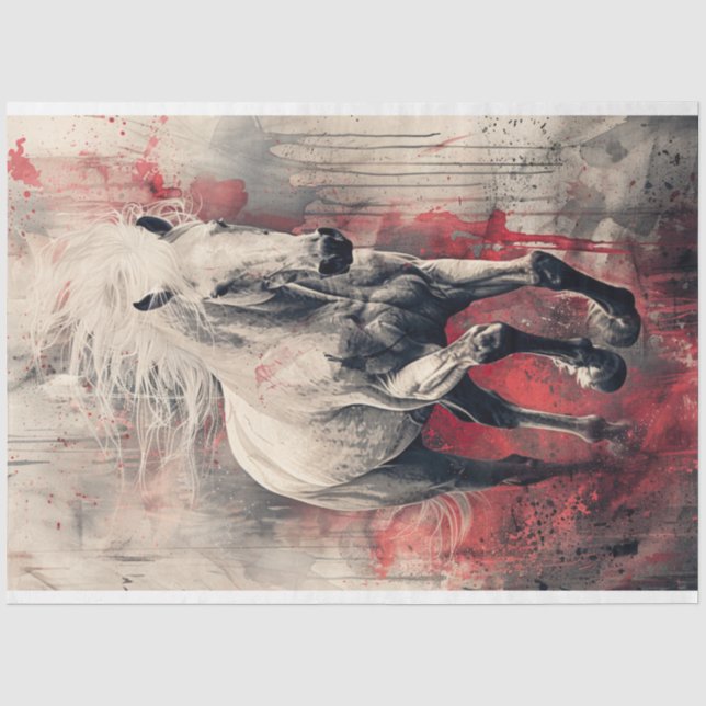 Roter Spritzer von White Horse Seidenpapier (Vorderseite)