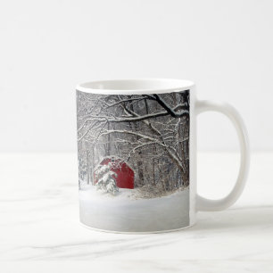 Roter Stall im Schnee 2011 Kaffeetasse