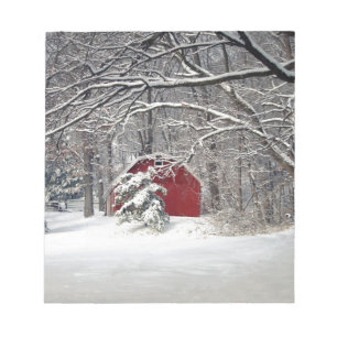 Roter Stall im Schnee 2011 Notizblock