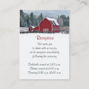 Roter Stall im Winter Empfang Eintrittskarte 2 Begleitkarte