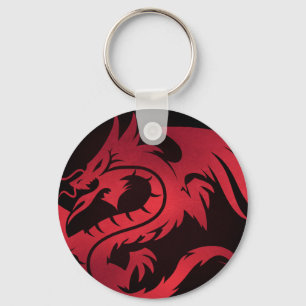 Roter Stammes- Drache-Schlüsselanhänger Schlüsselanhänger