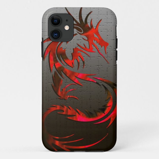 roter Stammes- Drachetelefonkasten Case-Mate iPhone Hülle (Rückseite)