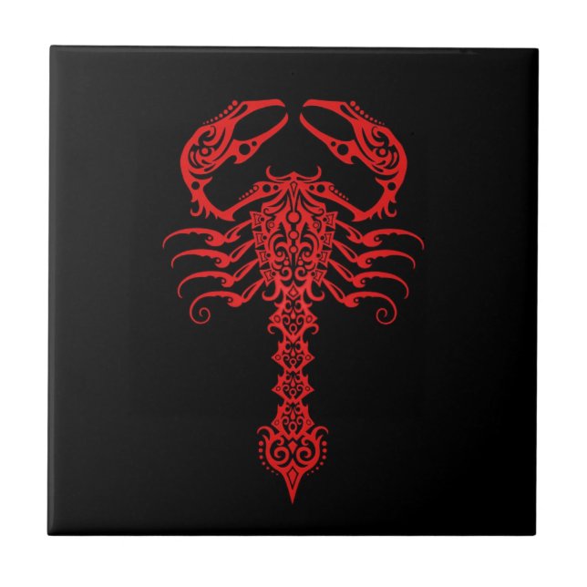 Roter Stammes- Skorpion Fliese (Vorderseite)