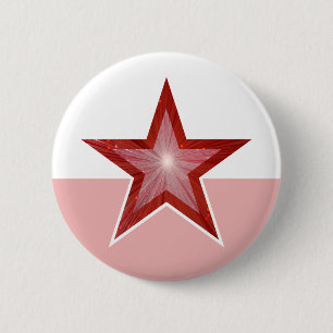 Roter Star-Button Button