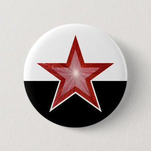 Roter Star-Button in Schwarz Button
