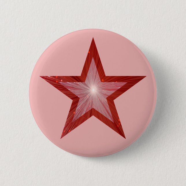 Roter Star-Button pink Button (Vorderseite)