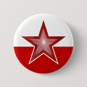 Roter Star-Button rot weiß Button
