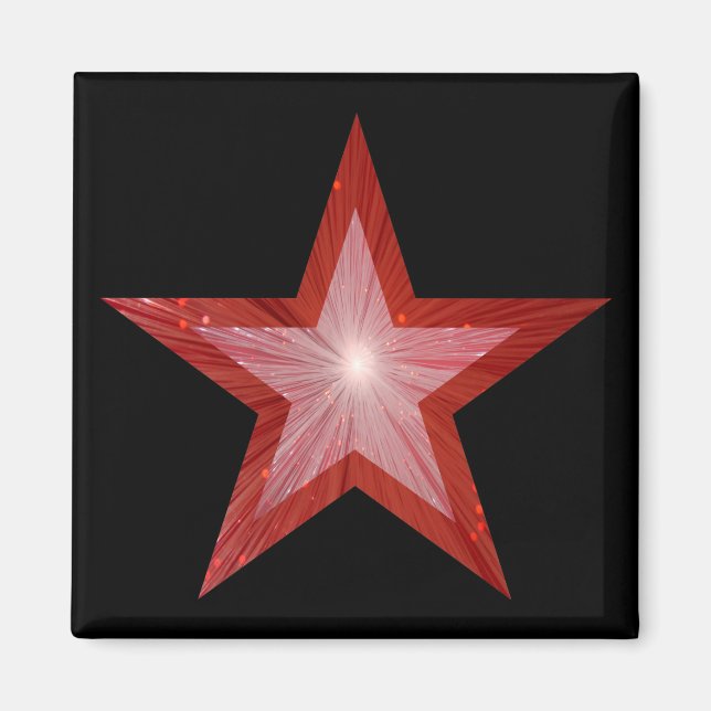 Roter Star Kühlschrankmagnet (Vorne)