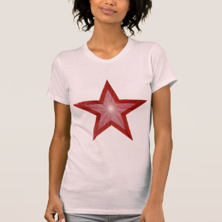 Roter Star t - Shirt pink