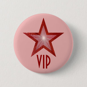Roter Star-VIP-Button pink Button