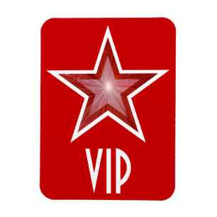 Roter Star "VIP"-Magnet mit flexibler Magnet rot