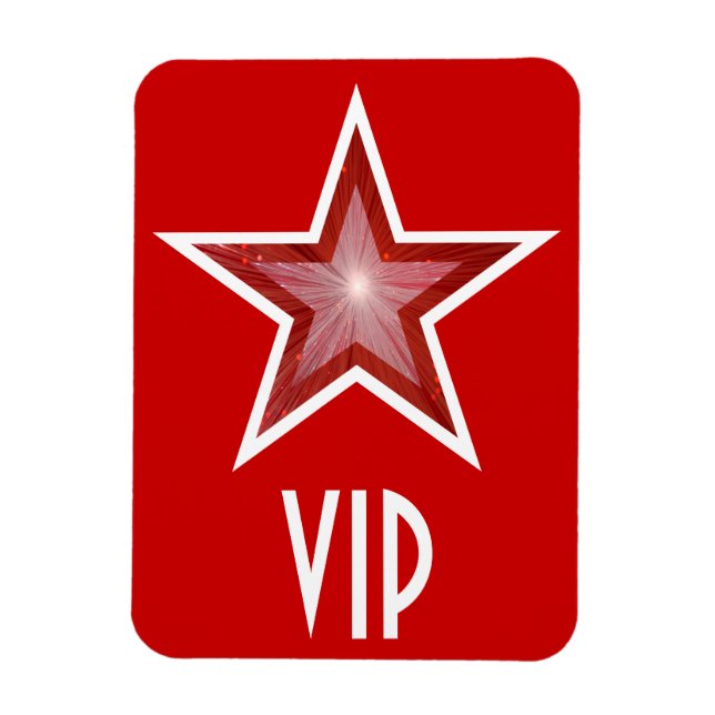 Roter Star "VIP"-Magnet mit flexibler Magnet rot (Vertikal)