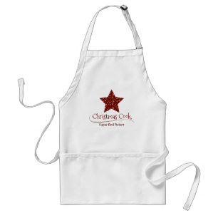 Roter Star Winter Typografy Vater Moderne Weihnach Schürze