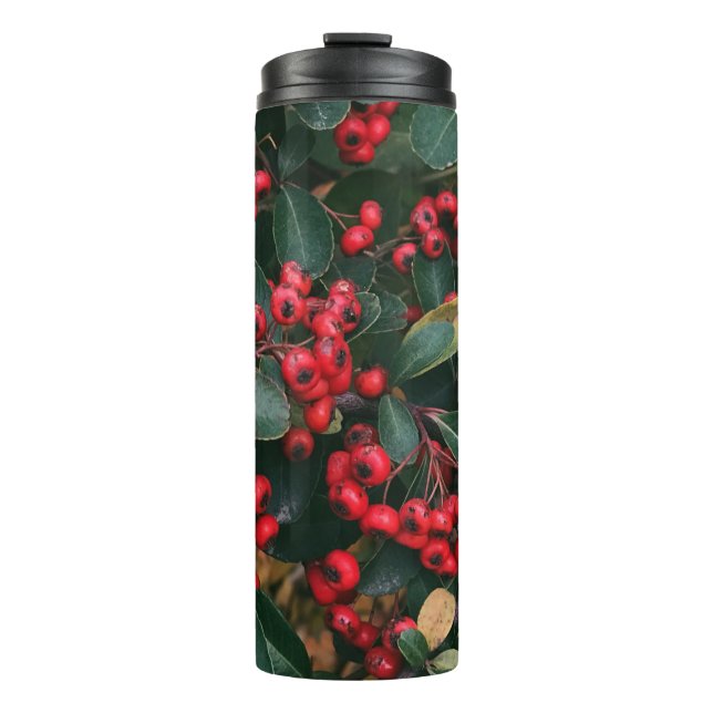 Roter Stechpalmenbeere Thermosbecher (Vorderseite)