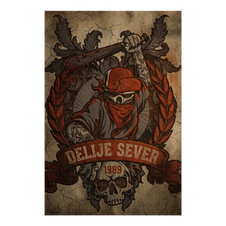 Roter Stern Belgrad Delije Sever 1989 Poster