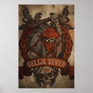Roter Stern Belgrad Delije Sever 1989 Poster