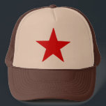 Roter Stern Jugoslawiens Truckerkappe<br><div class="desc">Roter Stern,  zentrale Eigenschaft in der sozialistischen bundesstaatlichen Republik von Jugoslawien u. internationales Symbol für Kommunismus</div>
