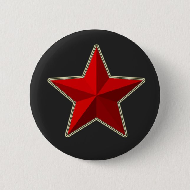 Roter Stern-Knopf Button (Vorderseite)