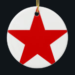 Roter Stern-kommunistischer Sozialist Keramik Ornament<br><div class="desc">Rote Stern-kommunistische sozialistische China-chinesisches links Flügel internacionalista,  Stern,  Internationalist,  socialista,  catalunya,  Katalonien,  links Winger</div>