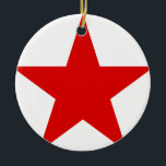 Roter Stern-kommunistischer Sozialist Keramik Ornament<br><div class="desc">Rote Stern-kommunistische sozialistische China-chinesisches links Flügel internacionalista,  Stern,  Internationalist,  socialista,  catalunya,  Katalonien,  links Winger</div>