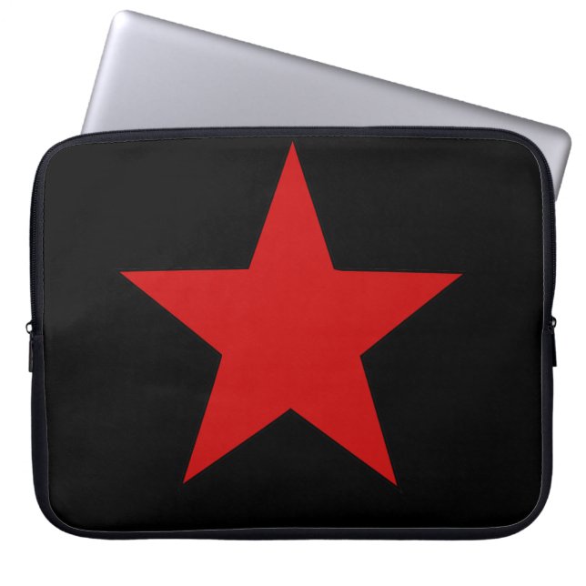 Roter Stern Laptopschutzhülle (Vorderseite)
