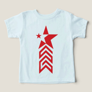 Roter Stern mit Chevron-Pfeilen