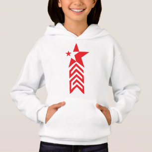 Roter Stern mit Chevron-Pfeilen Hoodie