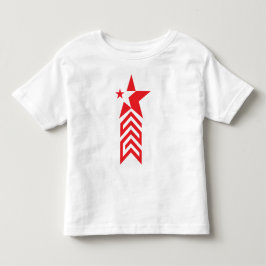 Roter Stern mit Chevron-Pfeilen Kleinkind T-shirt