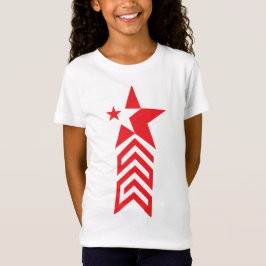 Roter Stern mit Chevron-Pfeilen T-Shirt