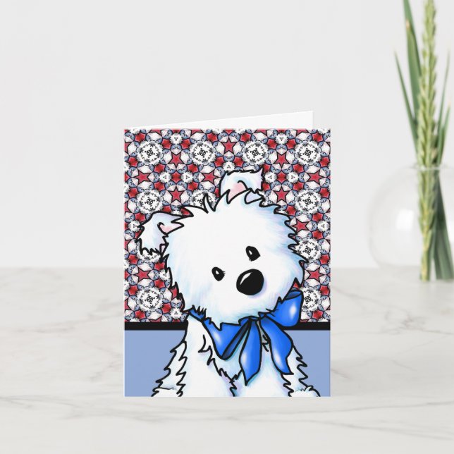 Roter Stern Westie Karte (Vorderseite)