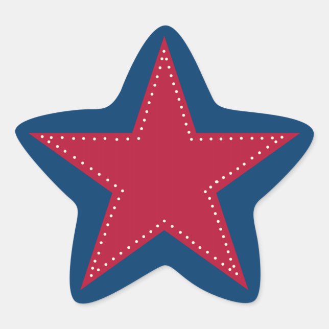 Roter Sternaufkleber - Weihnachten Stern-Aufkleber (Vorderseite)