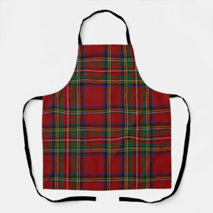 Roter Stewart-Karo-Tartan für Weihnachten Schürze
