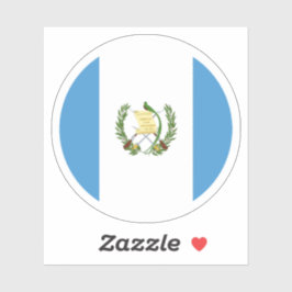 Roter Sticker für die Flagge Guatemalas