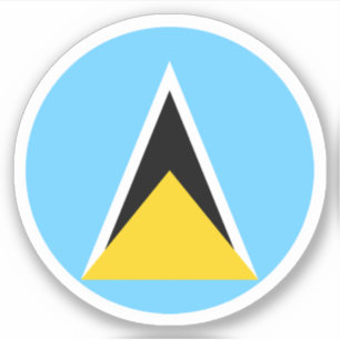 Roter Sticker für die Flagge von Saint Lucia