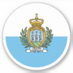 Roter Sticker für die Flagge von San Marino