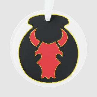 Roter Stier-Flecken und Wappenacrylverzierung Ornament
